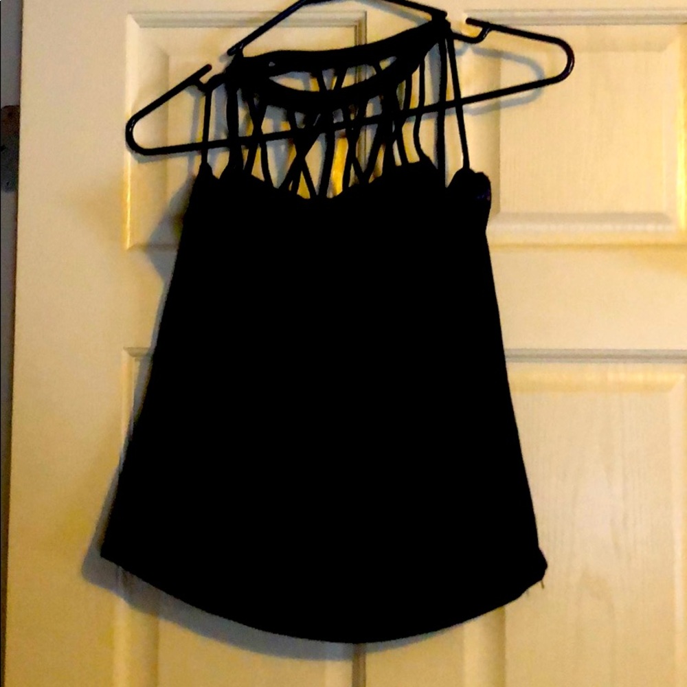 Cute workout tank-Popflex Active-BARELY WORN-Black